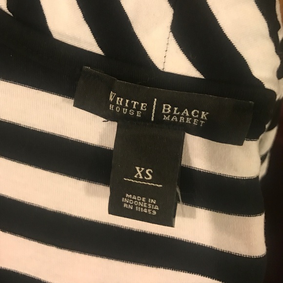 WHITE HOUSE BLACK MARKET STRIPED TUNIC TOP - Picture 4 of 4